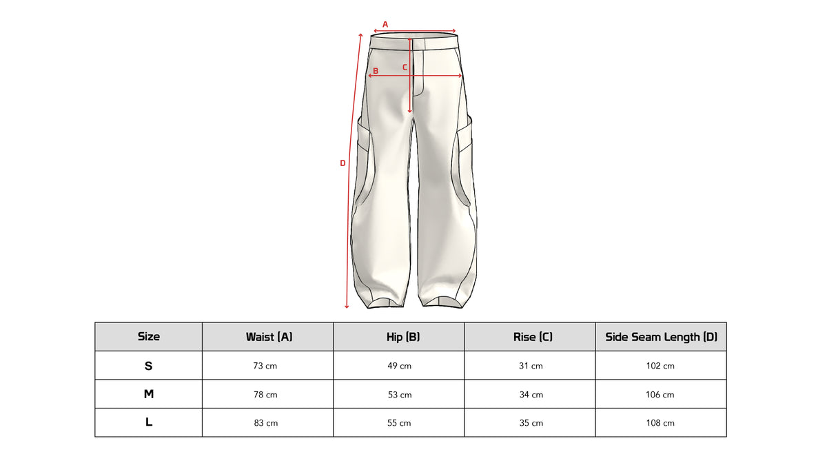DPT-002 "Shell" Engineered Pants (Off-white)
